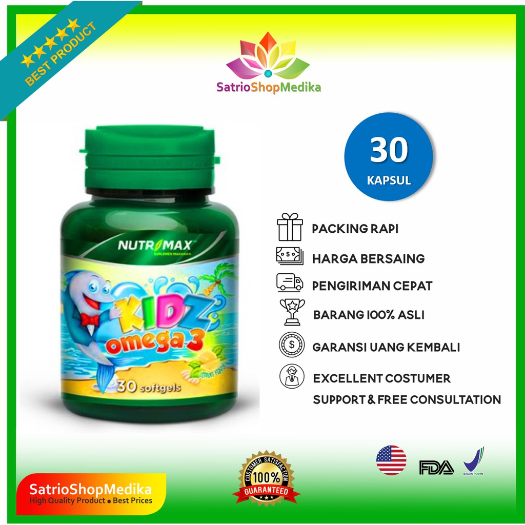 Nutrimax Kidz Kids Omega 3 30 Softgels Syaraf Autis Otak Anak Pencernaan Pernafasan Mata Shopee Indonesia