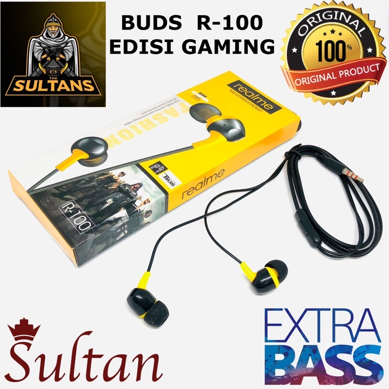 HANDSFREE BUDS R-100 EDISI GAMING EXTRA BASS PROMO SEN