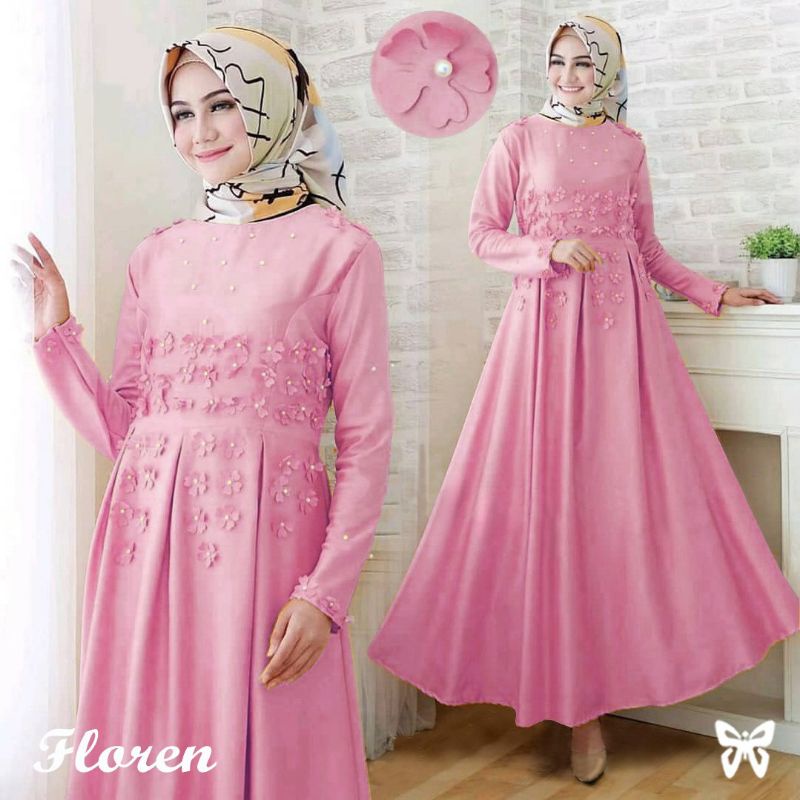 Baju Pesta Wanita Muslim Kondangan Brukat Mewah Elegan Gaun Muslimah Terbaru 2021 2022 Maxy Paloma L