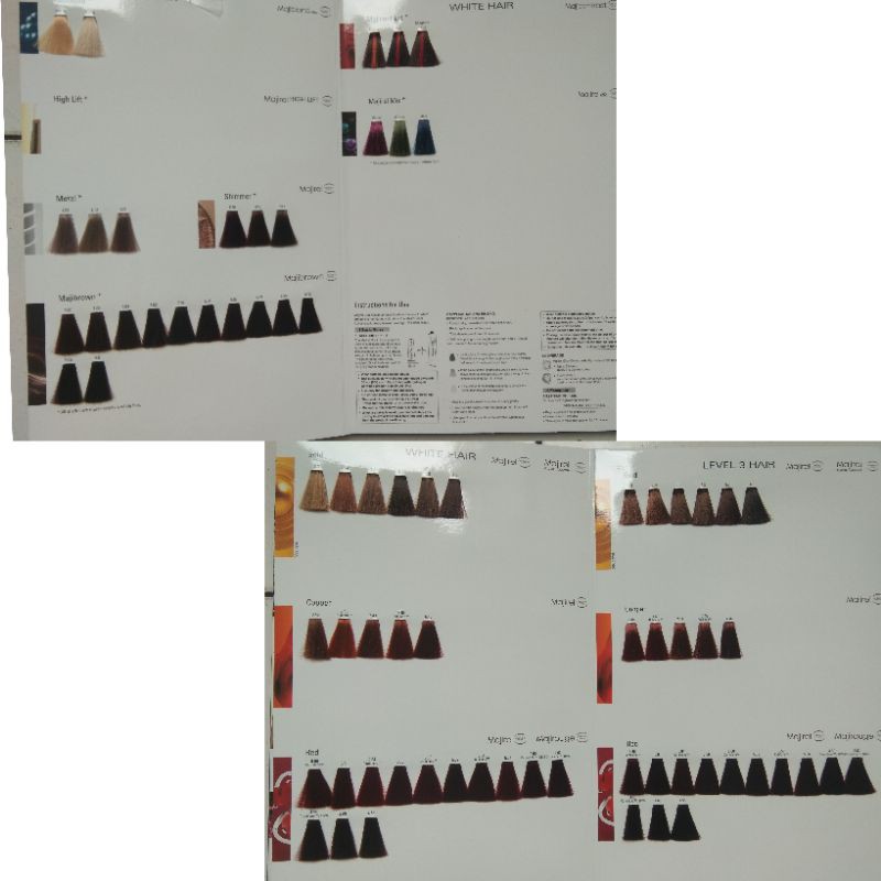 L'OREAL Profesional Buku Cat Color chat contoh rambut l salon Original terbaru majirel majibrown