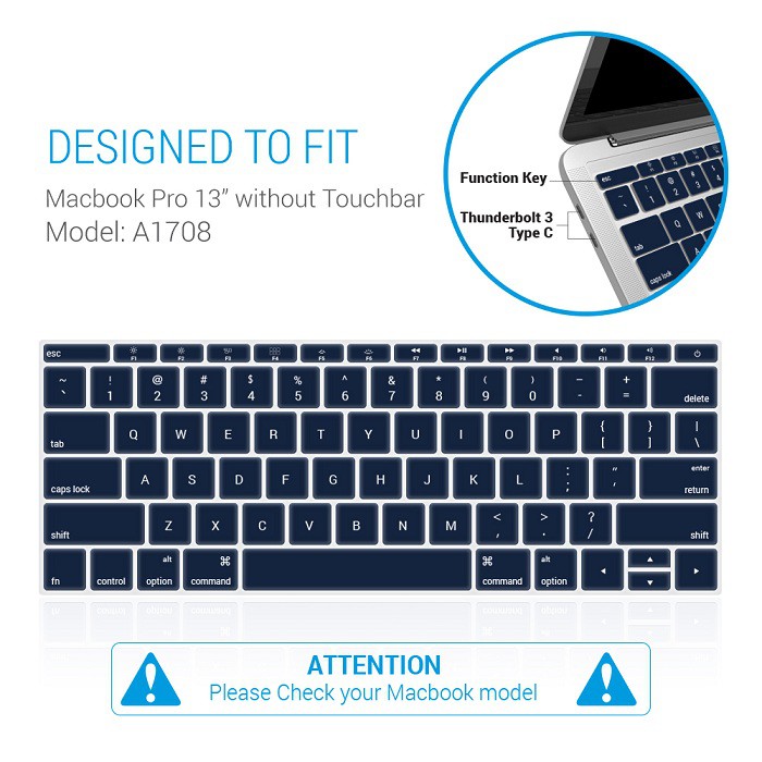 Silicone Keyboard Cover Protector Macbook Pro 13 A1708 2016 2017 TANPA Touch bar Compatible with MacBook 12 inch A1534