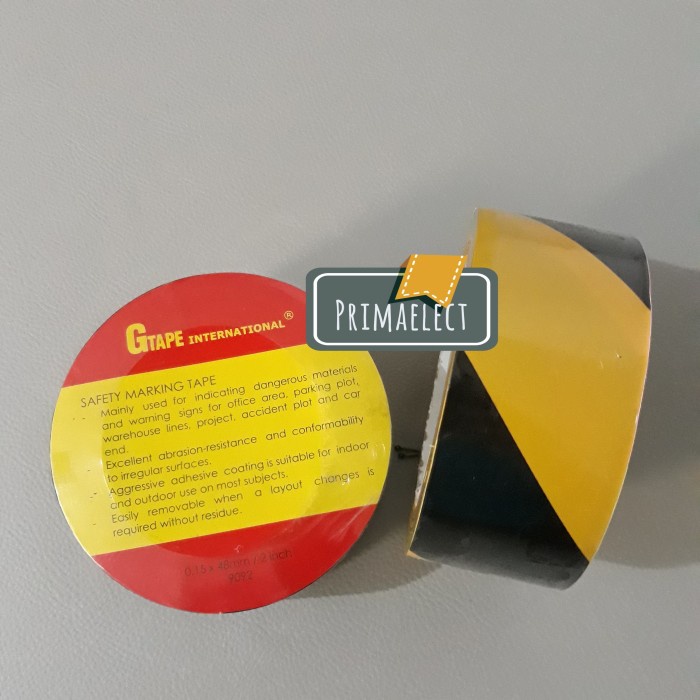 

Gaya Safety Marking Tape/Floor Tape/Lakban Lantai Gtape (Kuning-Hitam) Berkualitas
