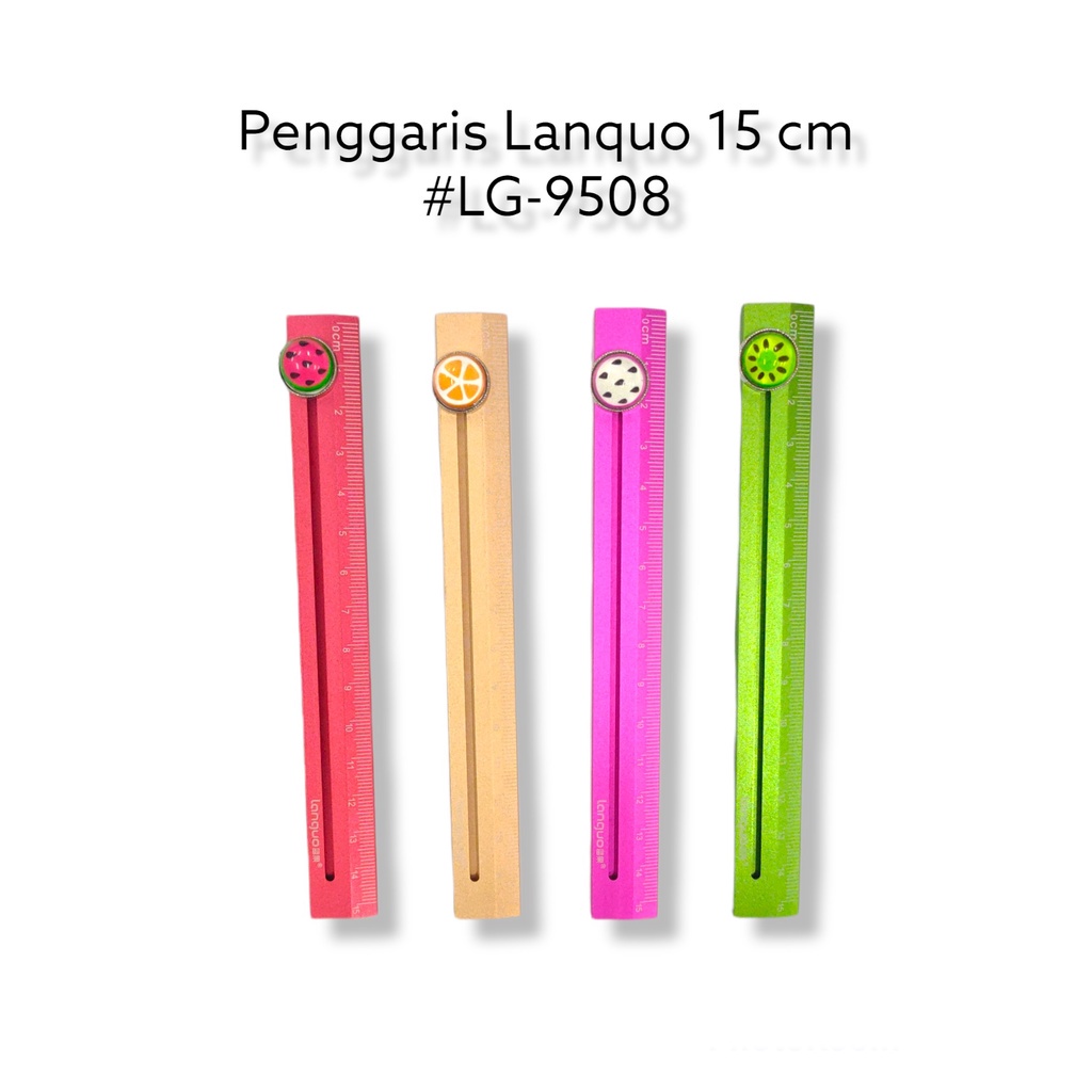 

Penggaris Langquo Fruit 15 cm / Mistar Impor Watermelon Bahan Stainless Ruler #LG-9508 Warna - warni Satuan – SHABG