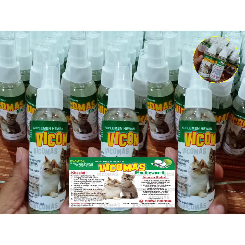 Obat Kucing Wasir | Vco Vicomas Extract Spray 100ml