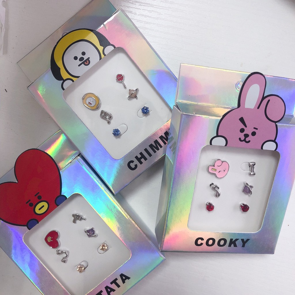Bs Bisa Cod Kpop Bts Bt21 Anting Anting Aksesoris Cooky Tata Chimmy Shopee Indonesia