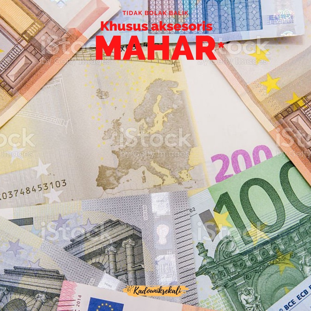 Aksesoris  Mahar Uang Asing Dollar | Euro | Riyal - Tambahan untuk Mahar Wedding