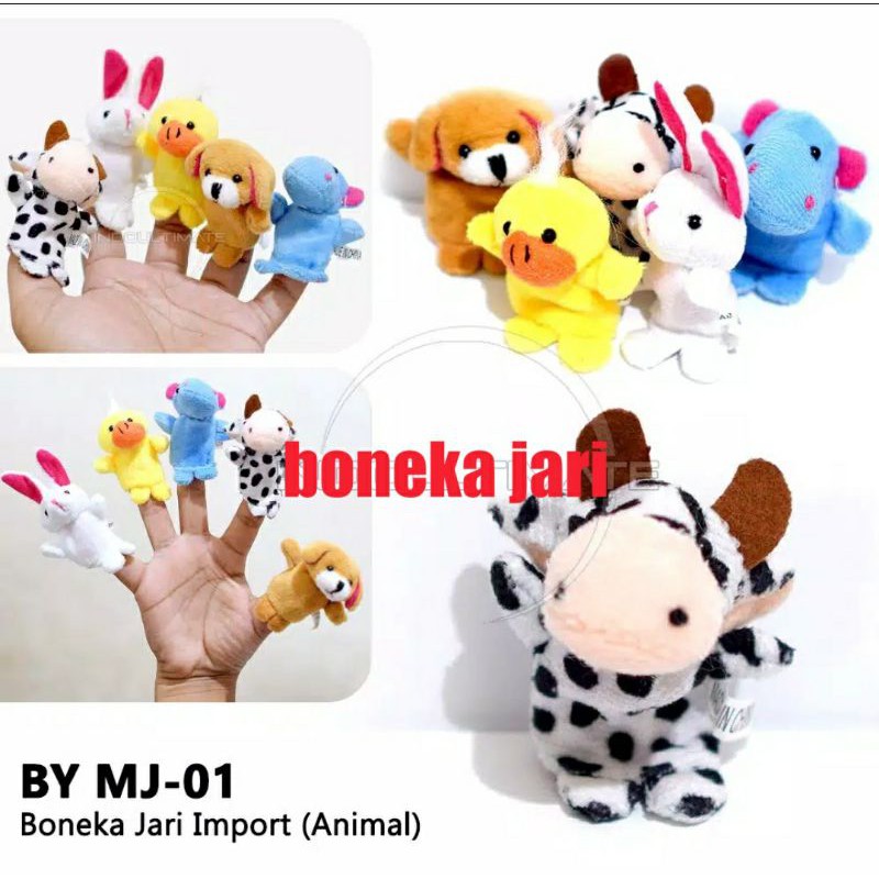 boneka jari mainan anak finger (bisa pilih hewan) mainan edukasi bayi