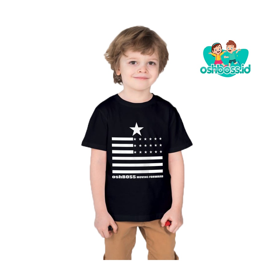 Baju / Kaos Distro Anak Laki Laki dan Perempuan/ Unisex / Baju / Motif Bendera Hitam-BENDERA HITAM