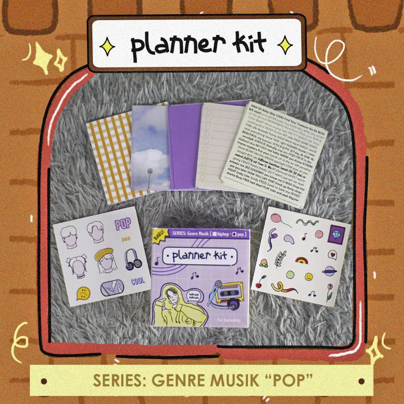 

Planner Kit / Scrapbook Kit Series : Pop Isi 40 Lembar Untuk Journaling