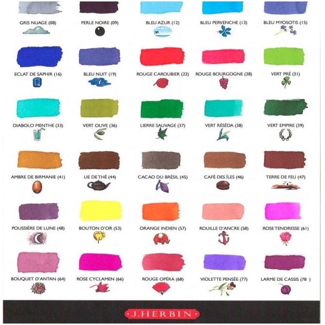 

Herbin 30ml Bottle Fountain Pen Ink Refill Diamine Sailor Pilot J