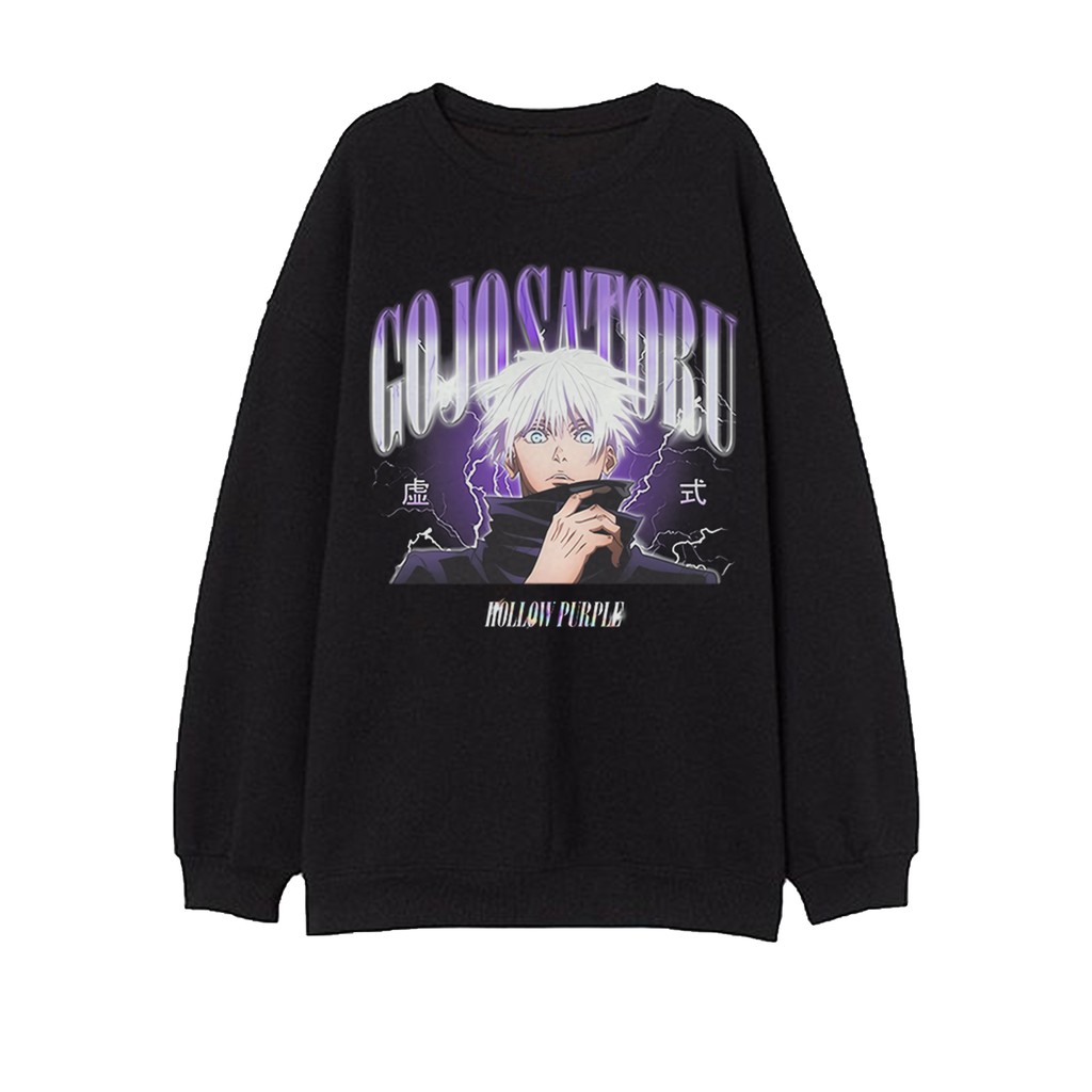 anime gojo satoru vintage crewneck