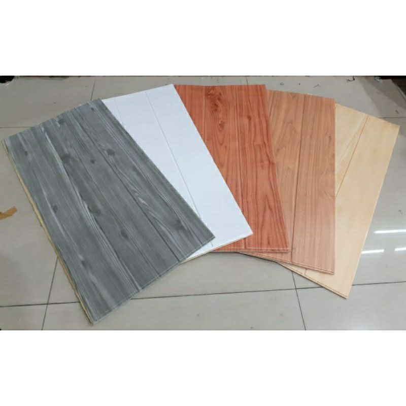 WALLPAPER DINDING EMBOSS 3D FOAM CORAK KAYU ADA 5 WARNA