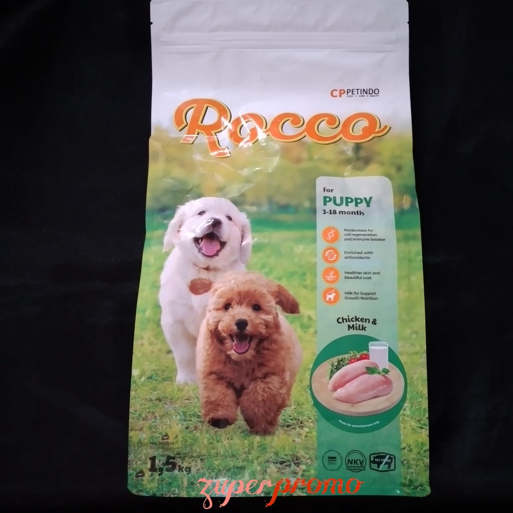 Rocco Puppy Chicken &amp; Milk 1.5kg / Makanan Anak Anjing Rasa Ayam dan Susu