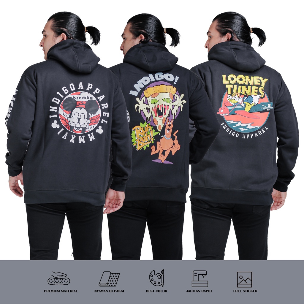 JAKET HOODIE PRIA DISTRO ORIGINAL LOONEYTOON