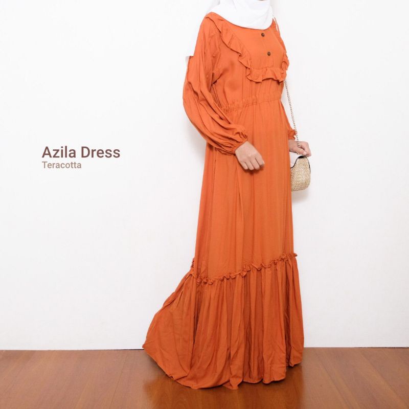 AZILA DRESS - GAMIS KATUN RAYON - BASIC DRESS - GAMIS RUMAHAN - GAMIS KATUN RAYON MODEL TERBARU - GA