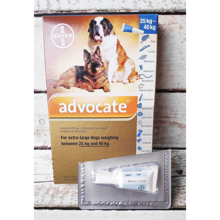 Advocate Bayer for Dog / Obat kutu demodex Anjing 25kg-40kg