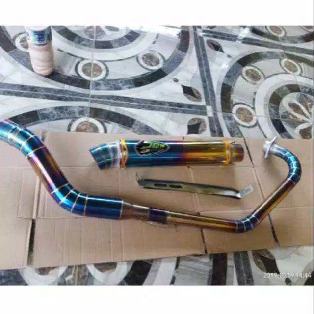 Knalpot JRM Satria f Vixion Full Blumon Full Cacing Asli Pembakaran