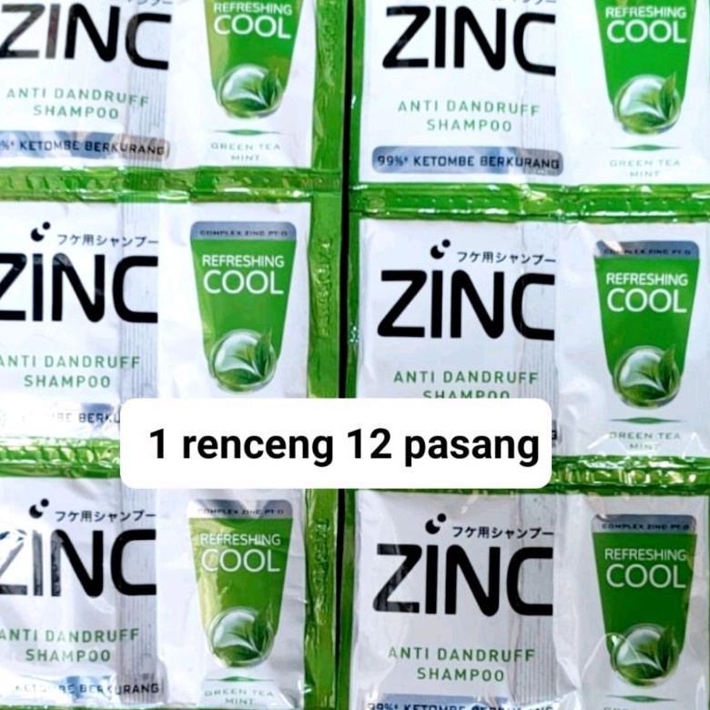zinc sampo sachet refresing cool AND BLACK SHINE 1 renceng 12 pasang
