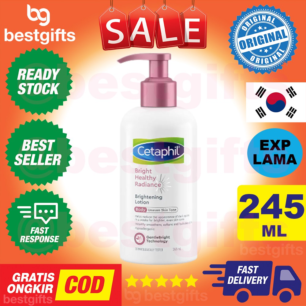 CETAPHIL BRIGHT HEALTHY RADIANCE BRIGHTENING LOTION BODY KRIM LOSION BADAN UNEVEN SKIN TONE 245 ML