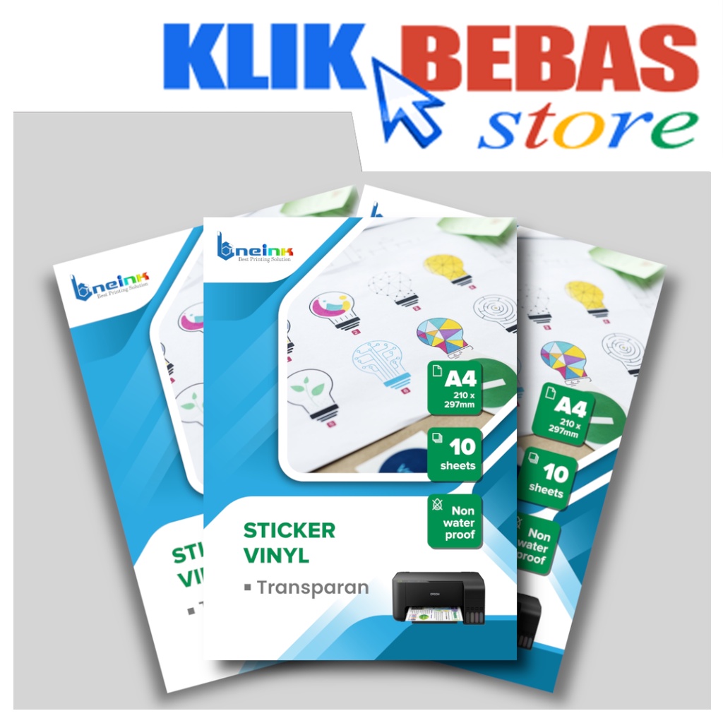 

Sticker Vinyl Inkjet A4 - Stiker Vinil - Vynil Transparan