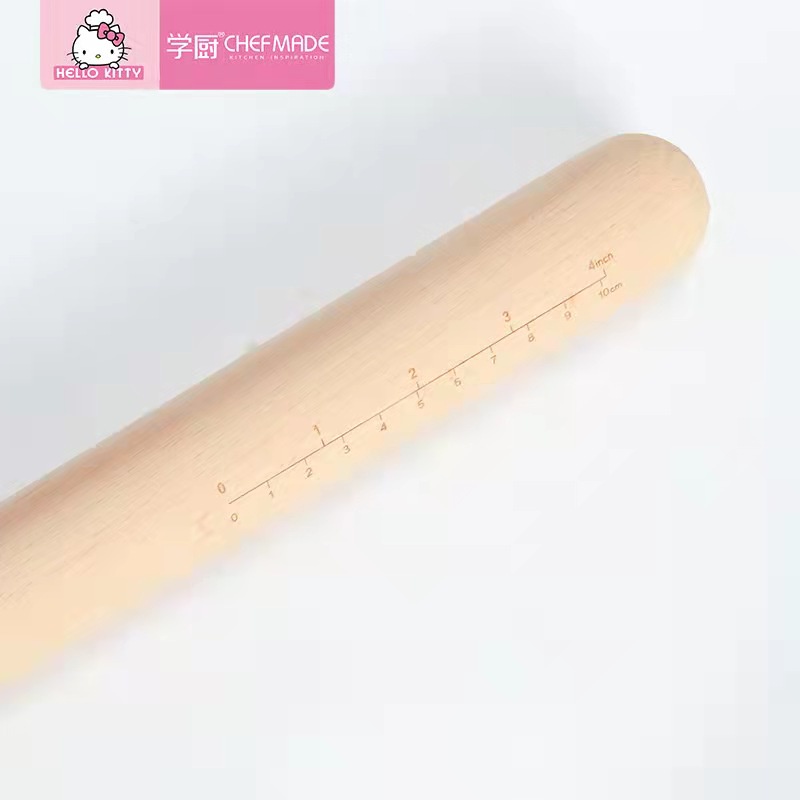 Hello Kitty 30 Cm Chefmade KT7099 Rolling Pin Cake Wood Roll Penggiling Adonan Kue