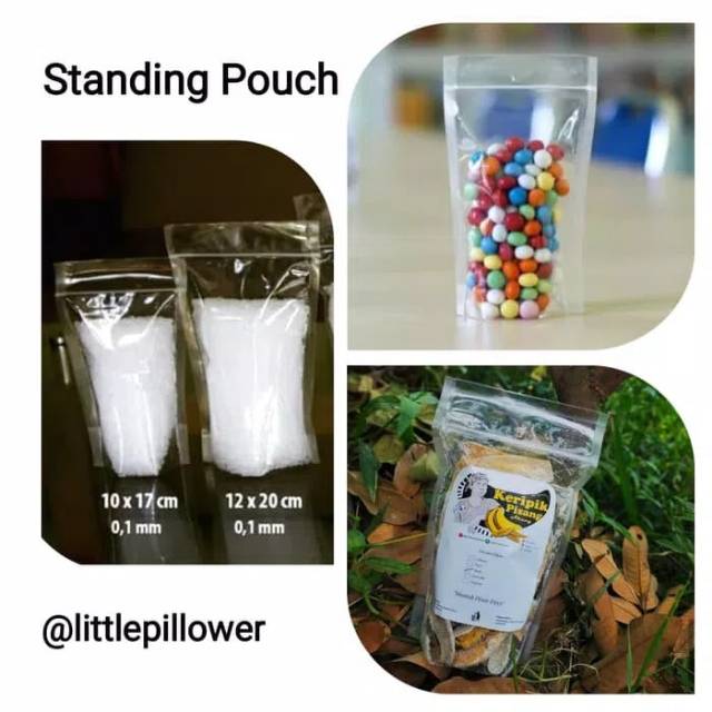 (ISI 50PCS) Standing Pouch PP klip uk.10x17/pouch plastik/plastik klip