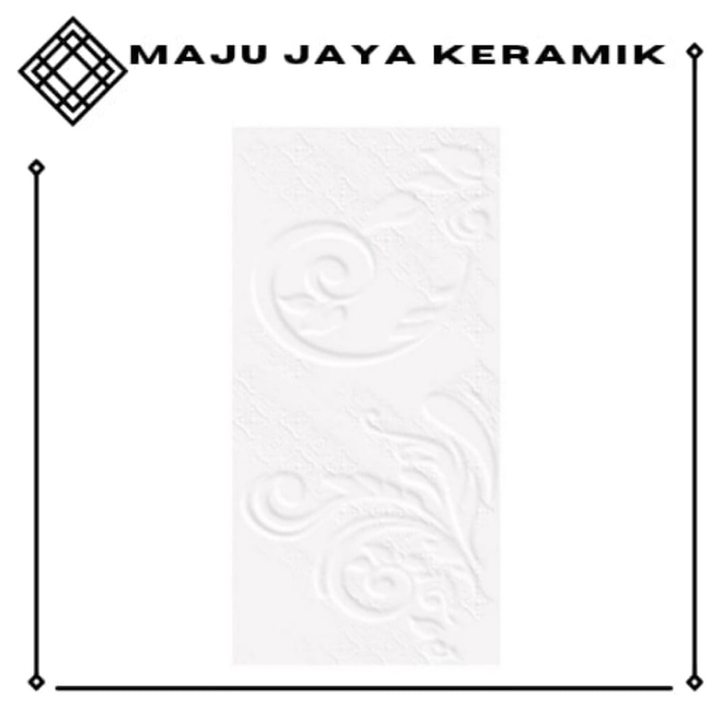 Keramik Dinding 30x60 Glossy Putih Motif Bunga | Keramik Dinding 30x60 Glossy | MULIA SCARLET BIANCO