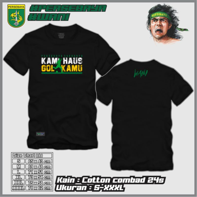 T-shirt kaos jersey bonek persebaya / kaos bonek / kaos persebaya