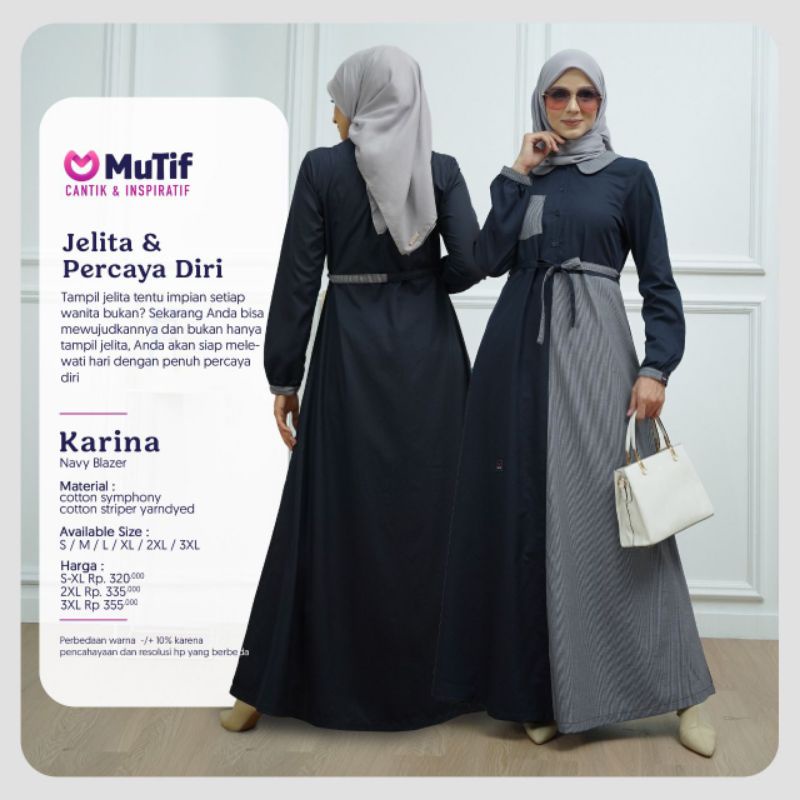 GAMIS MUTIF KARINA NAVY BLAZER