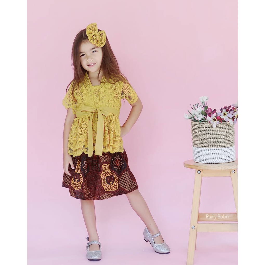 Kebaya Kinasih/Setelan Kebaya Model Terbaru/Kebaya Brukat Anak dan Dewasa