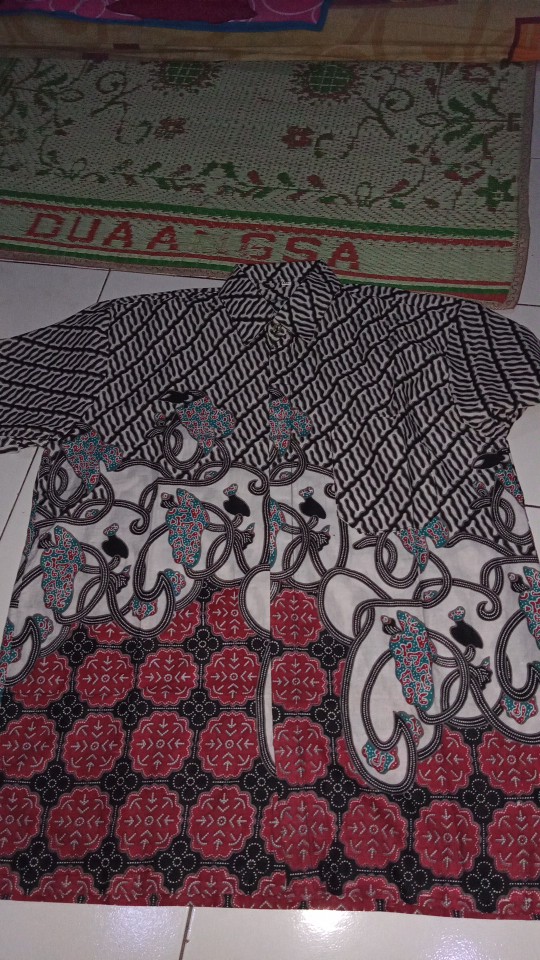 Batik Couple Keluarga Sania Ruffle Ori Ndoro Jowi Dnt Matahari Merah
