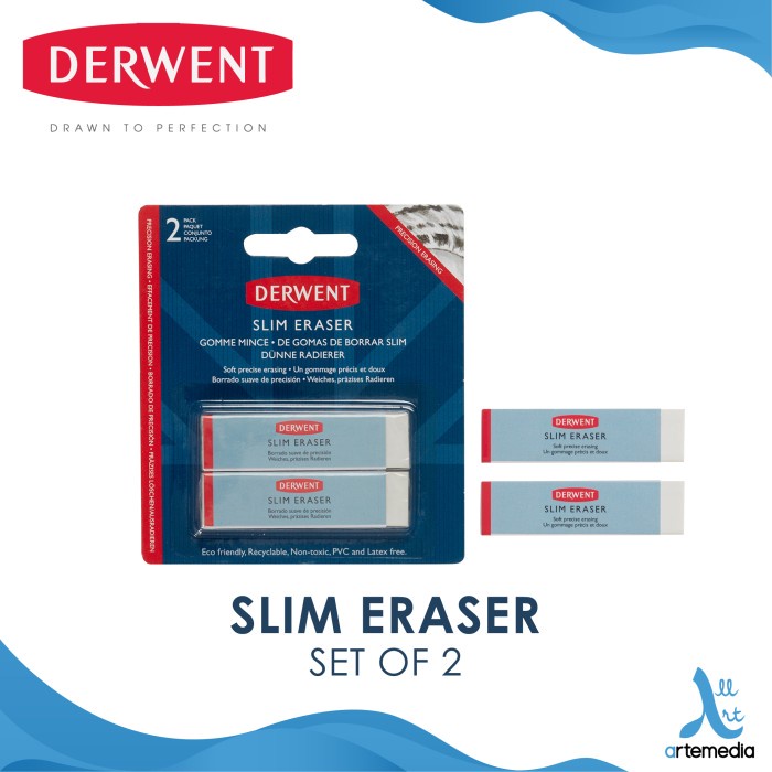 

Penghapus Derwent Slim Eraser Set 2 Blister Pack