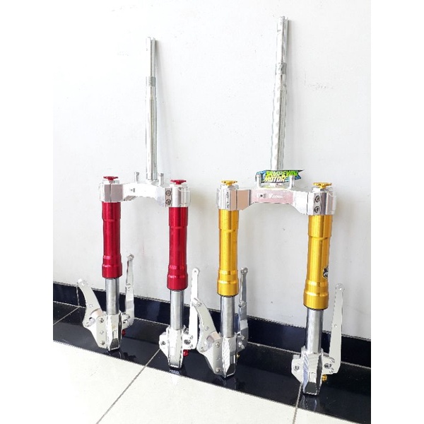 Shock Skok Depan USD Up Side Down Yamaha N-Max NMax N Max THOR Merah & Gold
