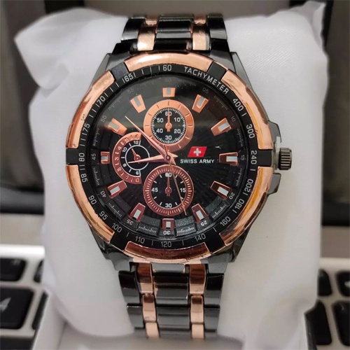 JAM TANGAN PRIA RANTAI SPORT HITAM / JAM TANGAN DEWASA RANTAI HITAM