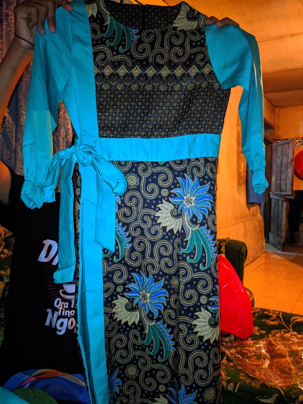 Maxi Muslim Batik Anak Perempuan Terbaru / Busana Pesta Anak all Size Fit 6-9th Ld 76 / Maxi Veari