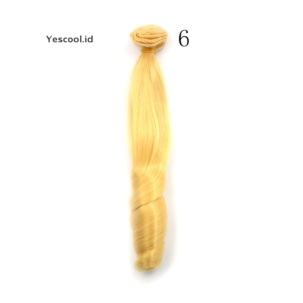 (Yescool) Wig / Rambut Palsu Keriting Tebal 20cm Untuk Boneka Bjd 1 / 3 1 / 4 1 / 6 Diy