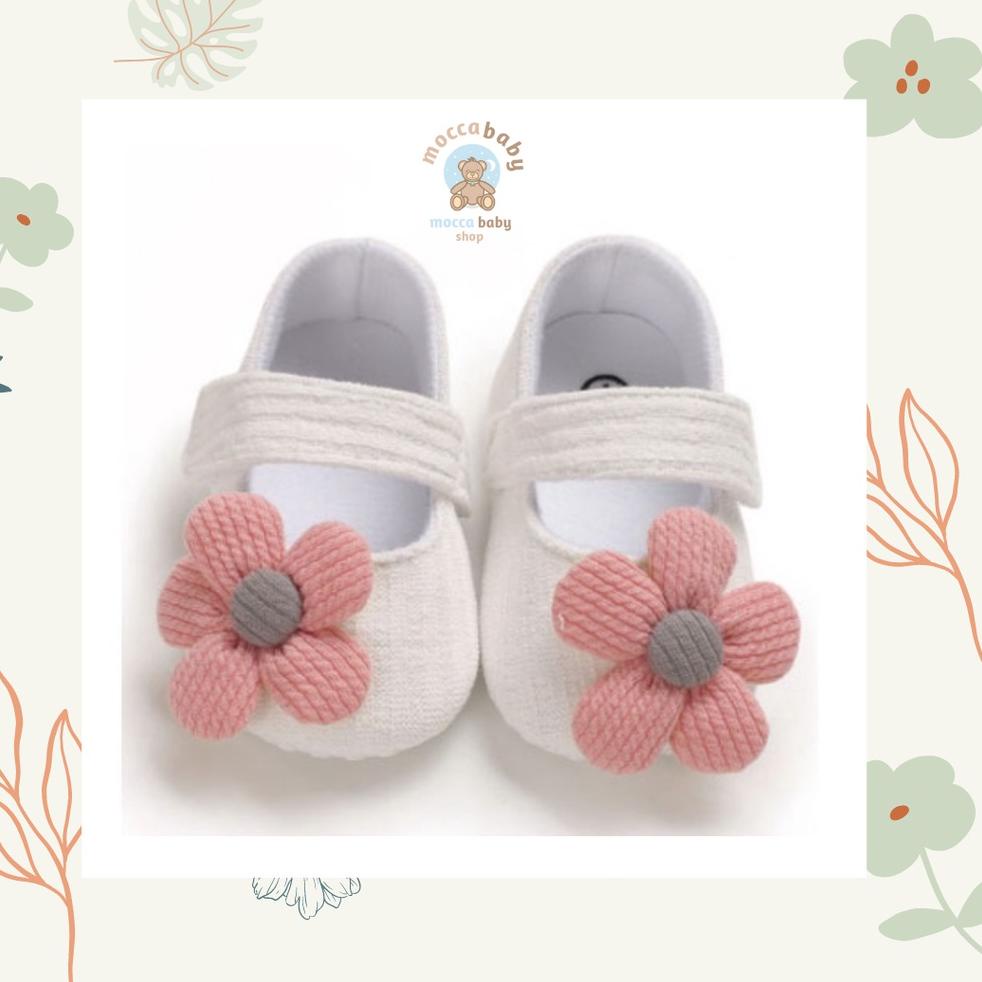 MBSS Sepatu Anak Bayi Perempuan Baby Prewalker Shoes Anti Slip Bahan Rajut Import / CUTESUNY –BRS.02