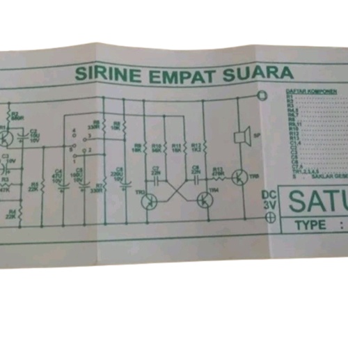 PCB Sirine 4 Suara Transistor SA-004