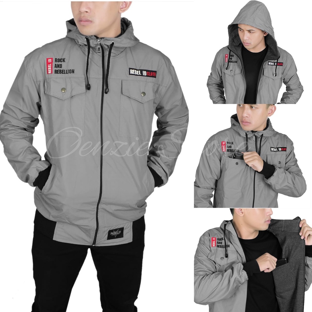 Jaket semi parka termurah tahan air original rebel id