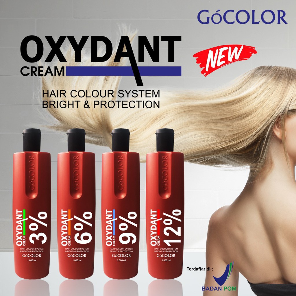 GOCOLOR Oxydant / Developer Cream / Peroxide 1000ml / Go Color Oxydant Cat Rambut Go Street