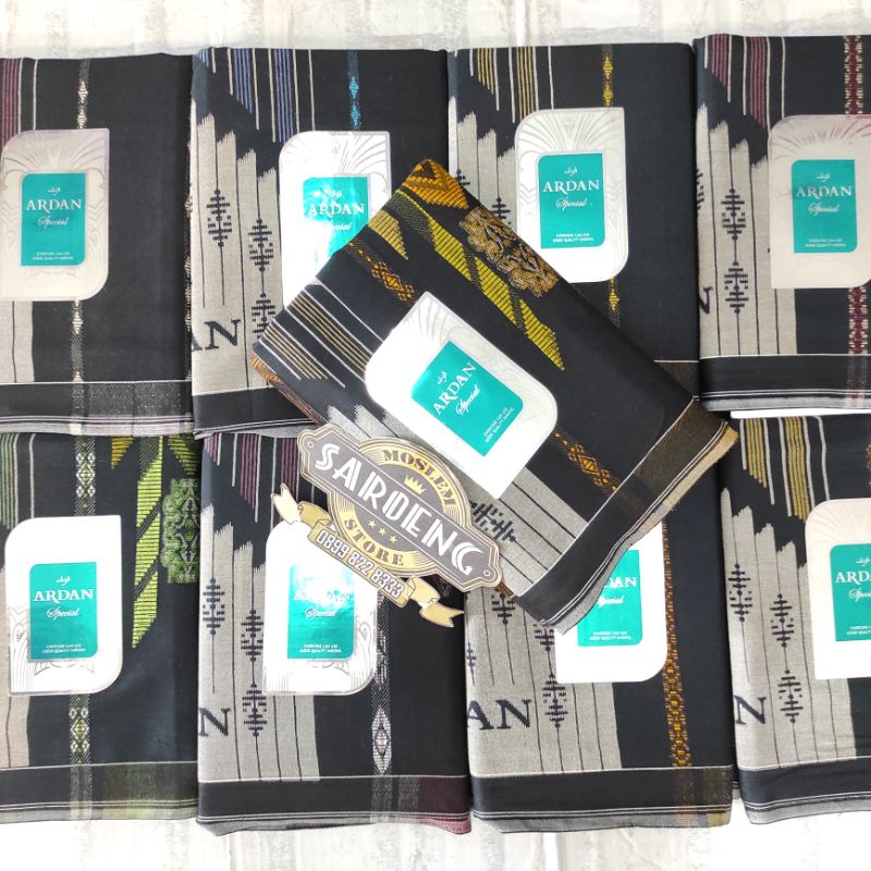Sarung Tenun Ardan SGG Songket Gunung Galaxy Spesial Hitam