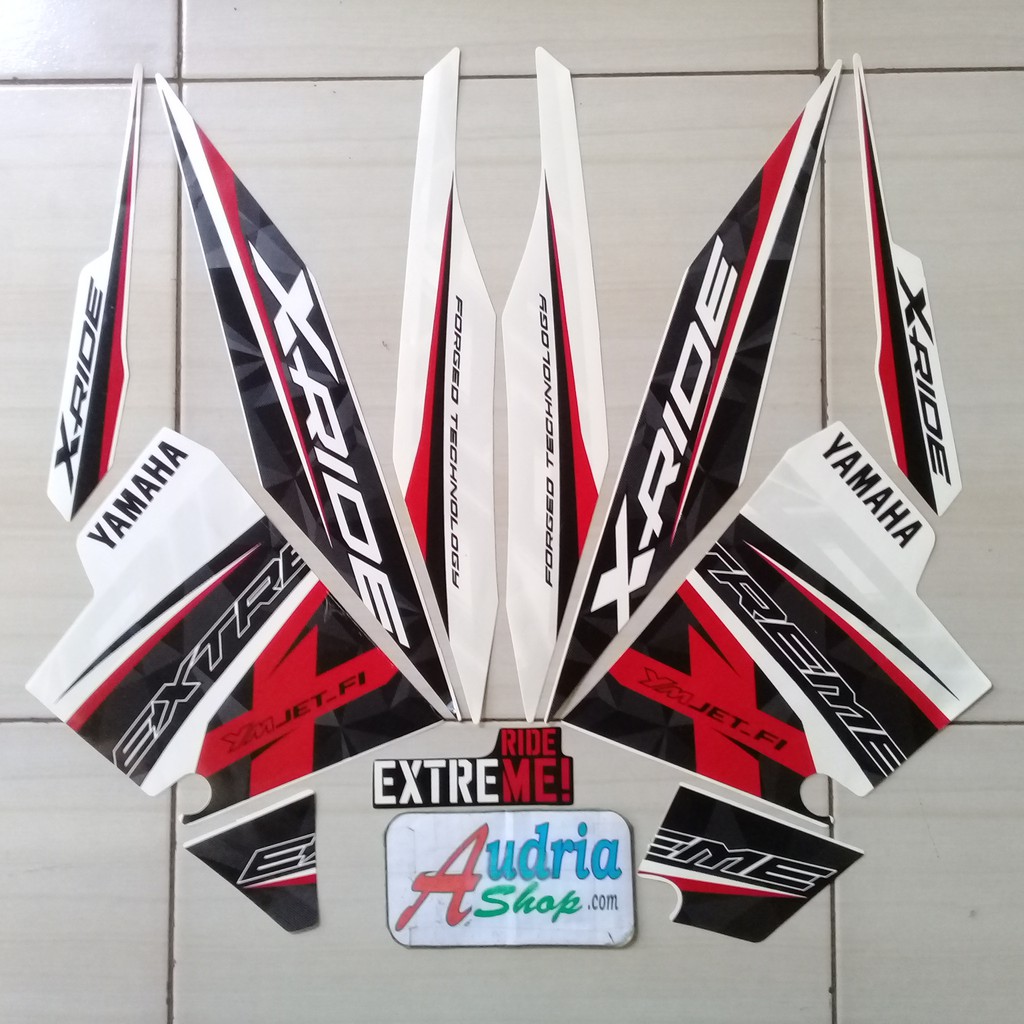 Striping Stiker Motor Yamaha X-ride 125 2016 Putih