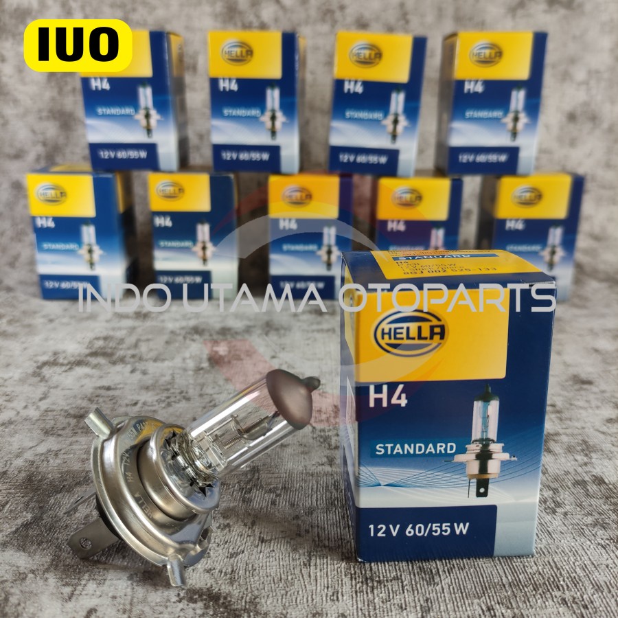 Bohlam lampu halogen Hella H4 P43T 12V 60/55W HELLA