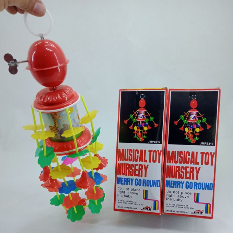 Musical Toy Nursery Merry Go Round Kerincingan Bayi Musik Baby