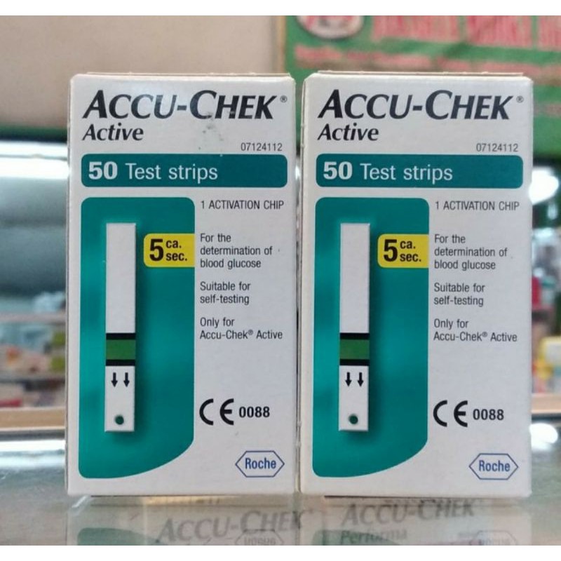 Test Strip Gula darah Glucose Accu-Chek Active / AccuChek / Accu Chek isi 50