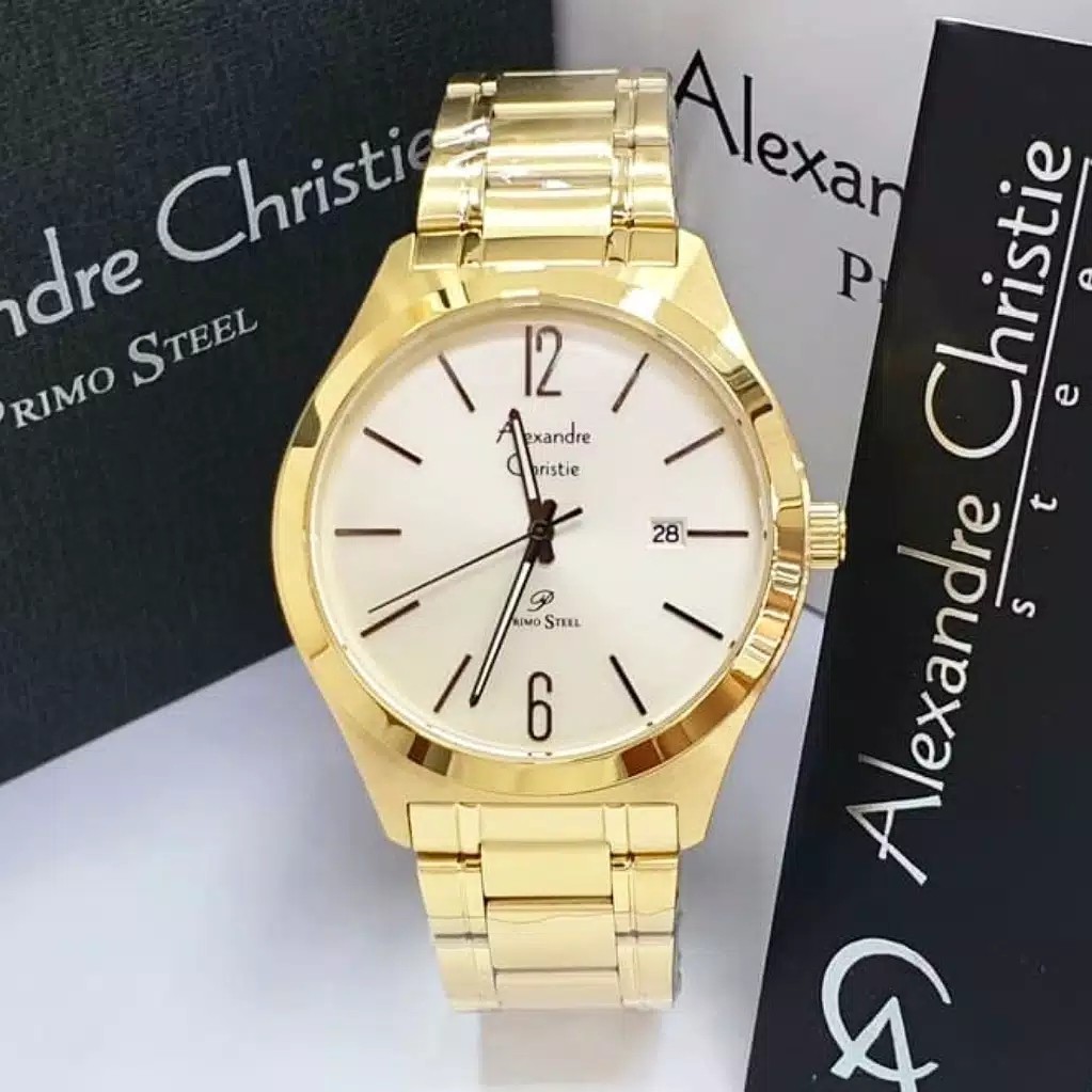 alexandre Christie  AC 1009M pria original  stainless steelgold