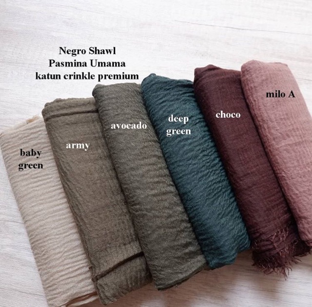 30 Trend Terbaru Jilbab Pashmina  Crinkle  Warna  Milo 