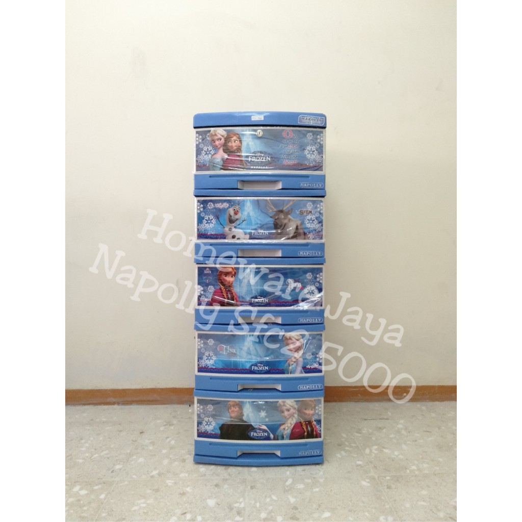 LEMARI PLASTIK NAPOLLY KRAKTER 5 SUSUN (VIA GOSEND)