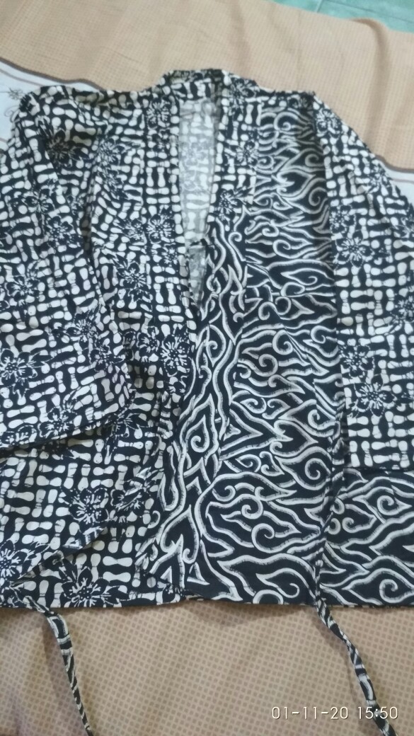 Outer 728 Mb# Outer Blazer Batik Model Kimono Motif Mega Mendung Bahan Katun Stretchy