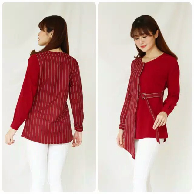 Chamele Blouse Wanita Salur Atasan Busui Friendly Symetry 2172